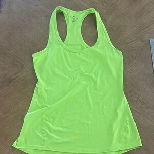 Athleta Women Bright Lime Neon Thin Racer Back Tank Dri-fit Athletic Running